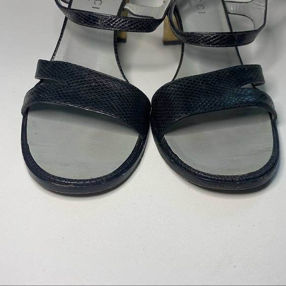 Gucci Black Block Heel Ankle Strap Sandal - Picture 11 of 16